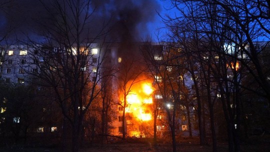 Russian Drone and Missile Barrage Kills Four in Kyiv